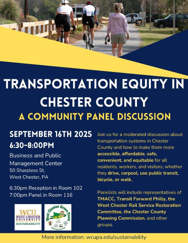 Transportation Equity in Chester County Panel Flyer