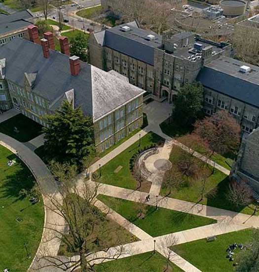 Aerial view of campus