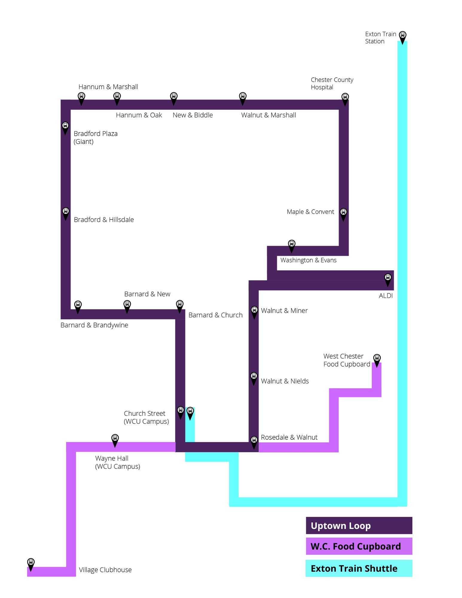 OFF CAMPUS Shuttle Map