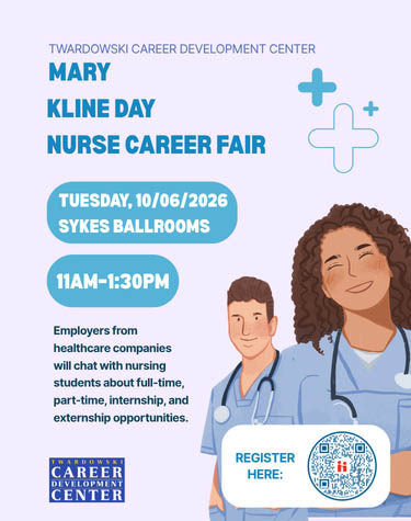 Mary Kline Day Nurse Career Fair. Tuesday, Octover 6, 2026 Sykes Ballroom 11AM-1:30PM.