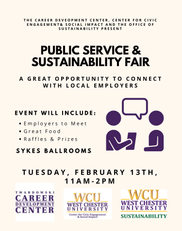 Public Service & Sustainability Fair Tuesday February 13th 11am - 2pm Sykes Ballroom