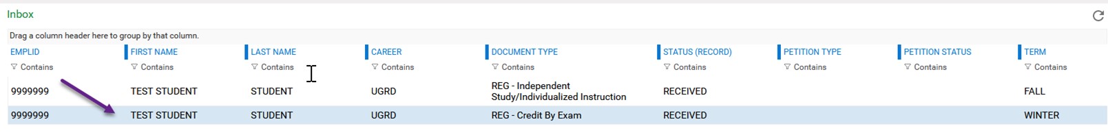 Chair Review of Credit by Exam Request 6