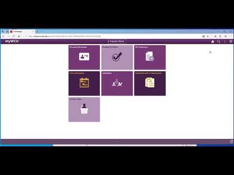 Faculty Overview in myWCU 9.2 Video