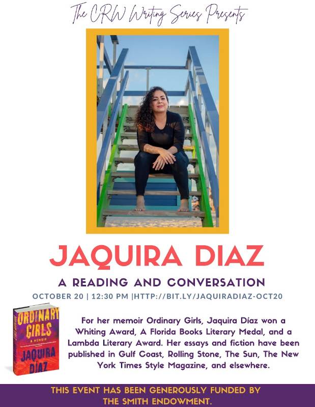 Jaquire Diaz 2020 reading poster