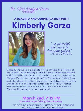 Kimberly Garza photo and details about upcoming reading