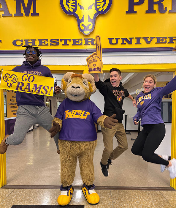Social Media AMbassadors jumping in picture with Rammy
