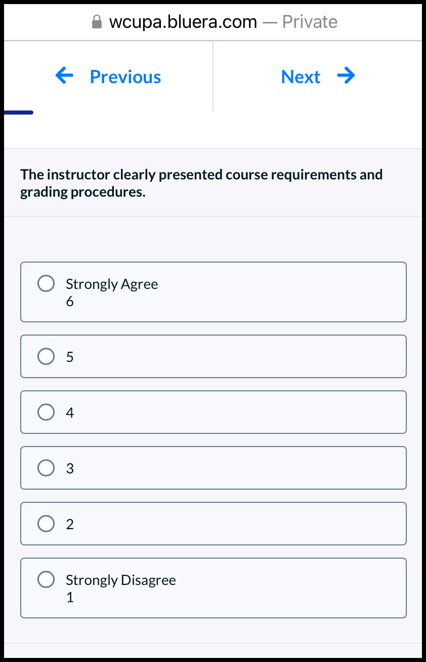 Survey Question Example