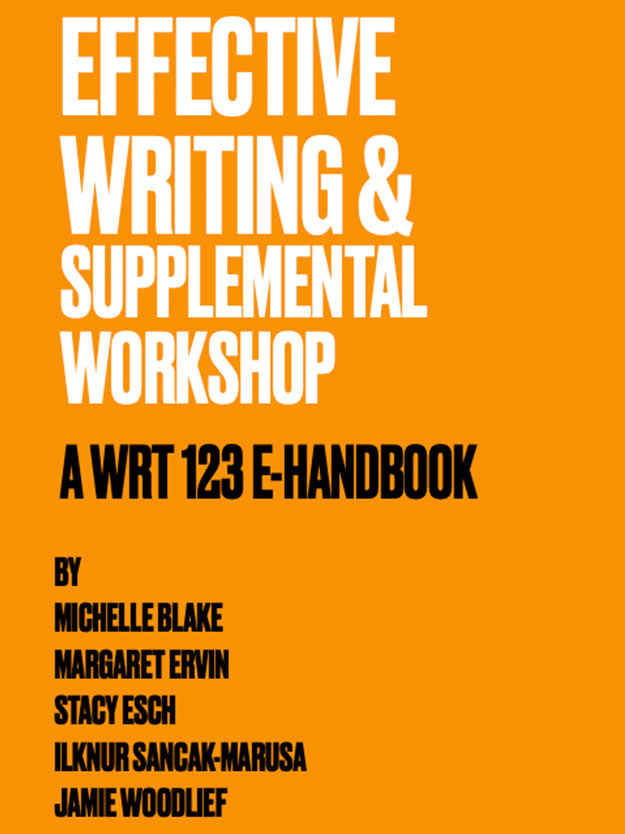 Effective Writing & Supplemental Workshop: A WRT 123 e-Handbook Cover