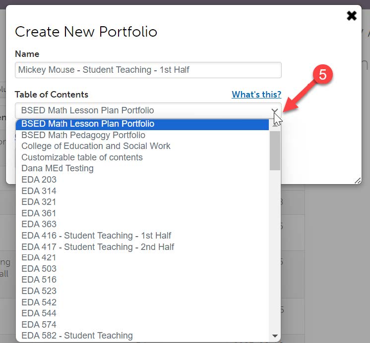 create new portfolio