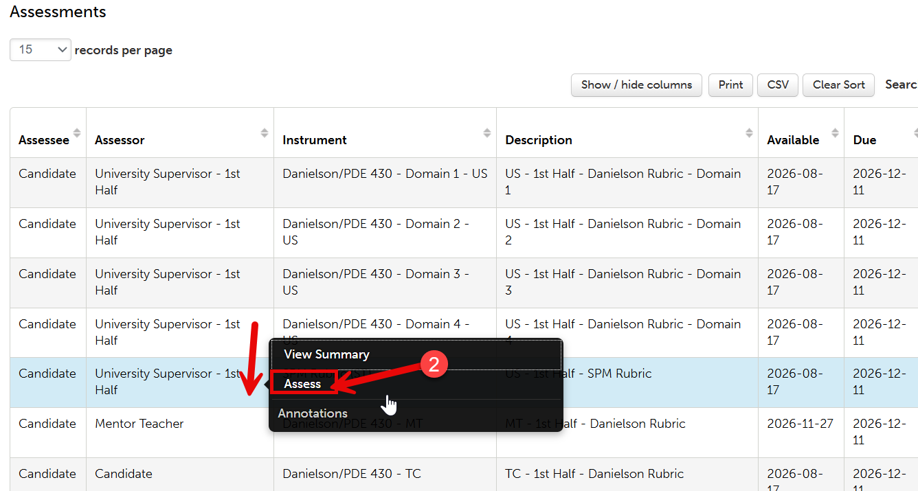 assess assessment