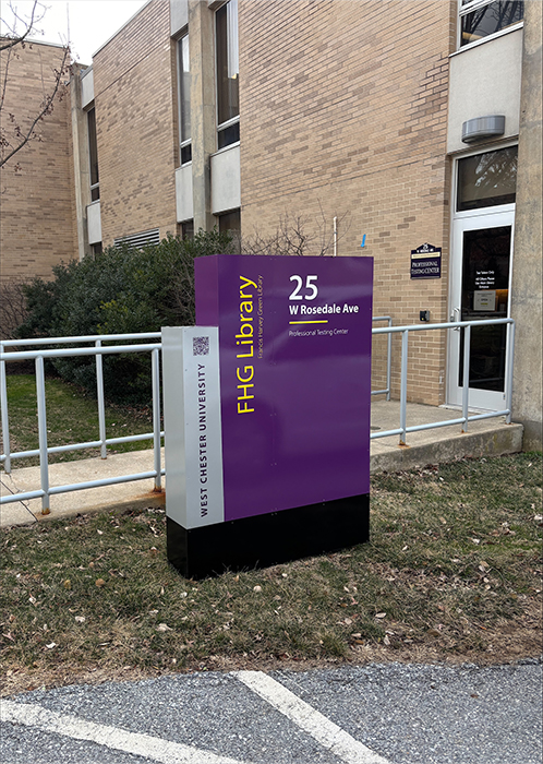 exterior of the testing center