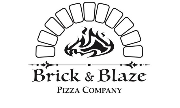 Brick and Blaze Pizza Truck logo