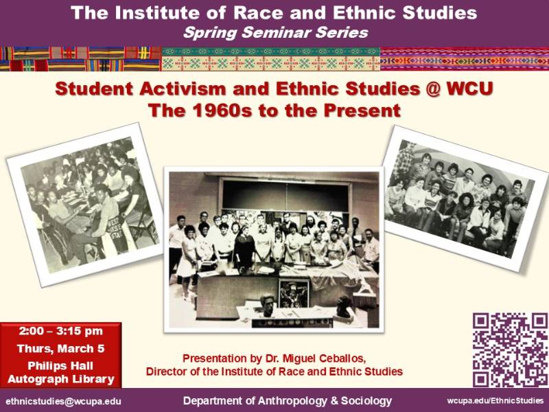 Student Activism and WCU Ethnic Studies poster