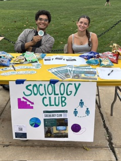 Sociology Club table at the student involvement fair - 2026
