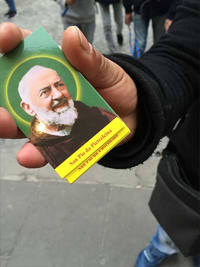 Card of padre pio