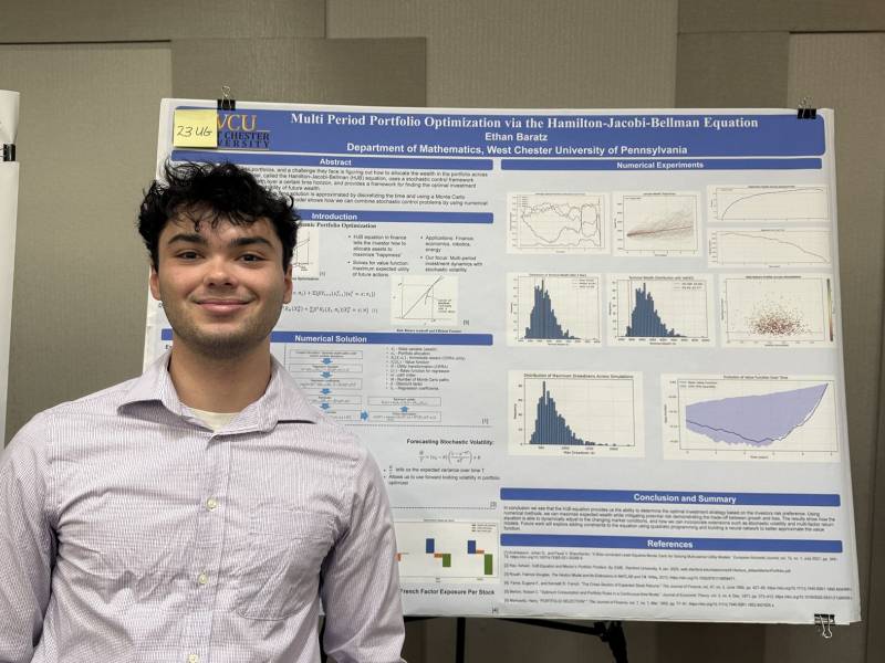 Ethan Baratz, presented a poster at the Fall 2025 CSM Student Poster Session