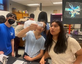 students working in a lab