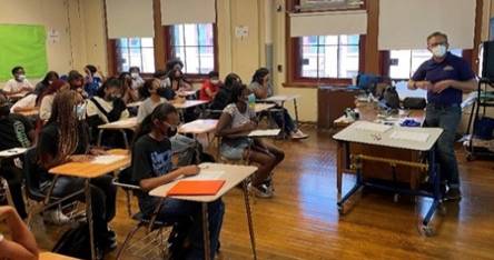 Students in a classroom