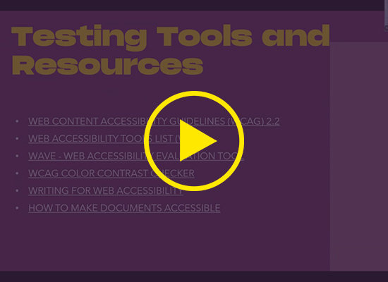 Testing Tools and Resources