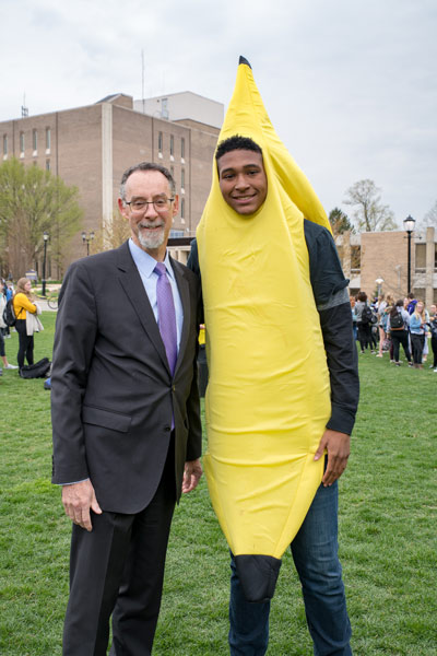 President Fiorentino with Student